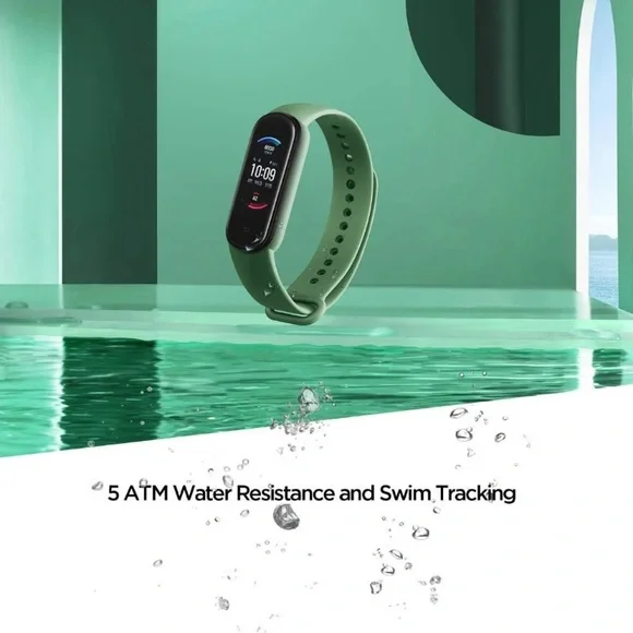 NEW AMAZFIT Band 5 Fitness Tracker in Olive and Black W/Alexa - Picture 7 of 11